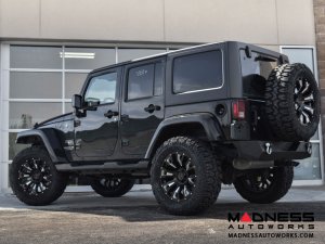 Jeep Custom Wheels (1) - Black Rhino - 17 x 9.5 - Pinatubo - Gloss Black w/ Milled Inside Window